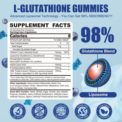 Nextdia liposomal glutathione gummies bottle back with ingredients and vegan status