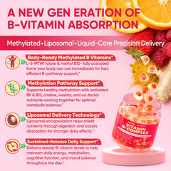 Nextdia methylated B-complex gummies ingredients list includes bioactive vitamins and botanicals.
