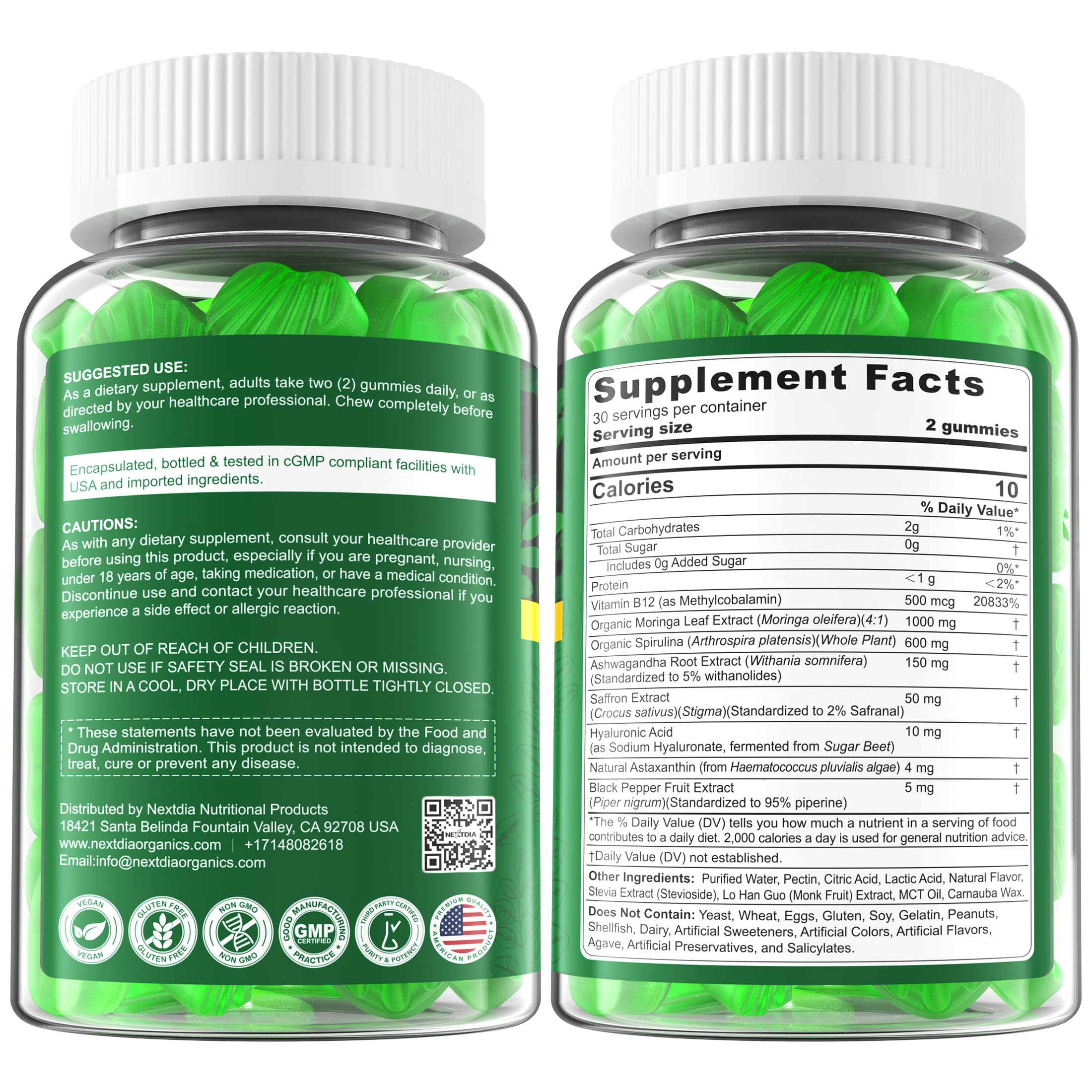 Nextdia Moringa Gummies sugar-free formula supports dietary balance and clean eating