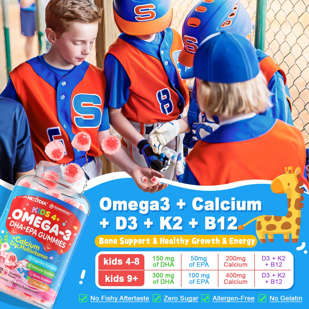 Nextdia Omega 3 gummies daily use for active kids