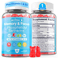 Nextdia Phosphatidylserine Focus Gummies for Kids & Teens – 100 mg PS + Vitamin C & D3, Sugar Free, Vegan, Gluten Free, Non-GMO, 60 count