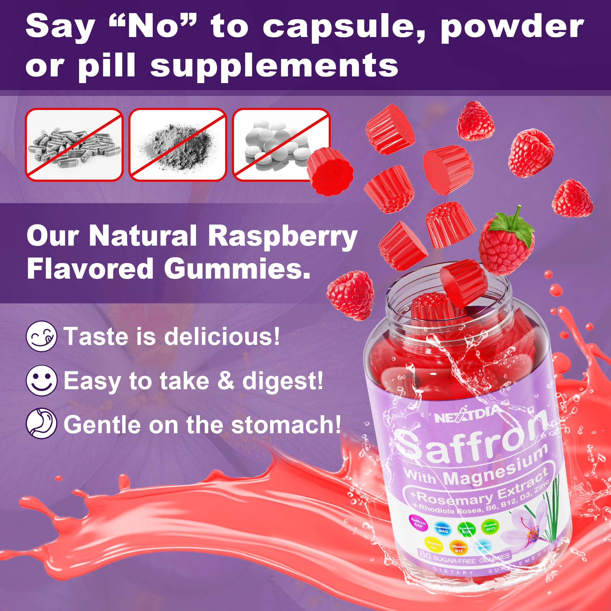 Nextdia packaging with GMP badge signaling quality and safety.