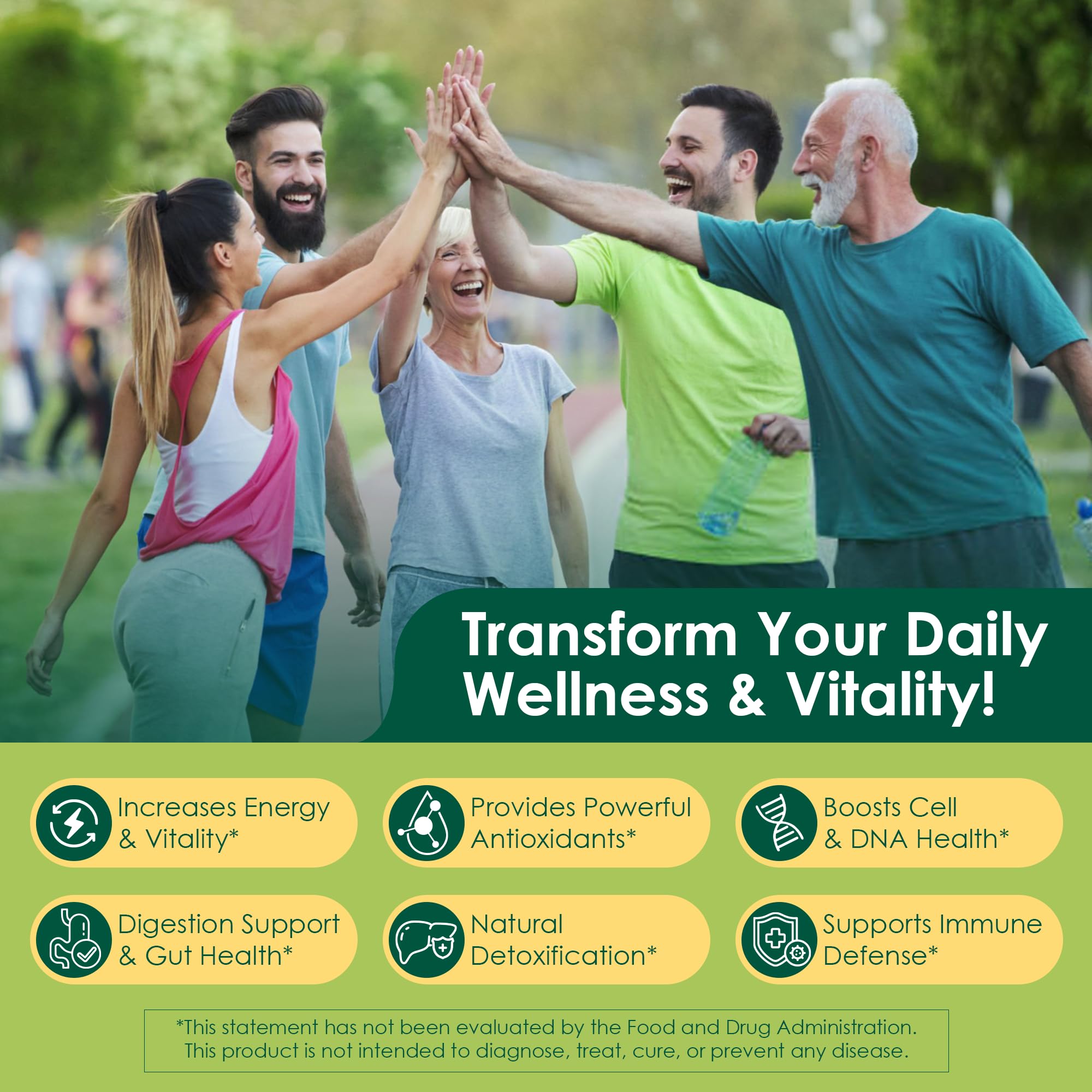Nextdia Spirulina Chlorella Gummies natural sweeteners illustration with stevia and monk fruit