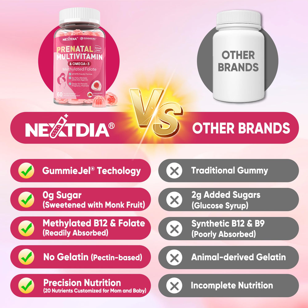 Nextdia sugar-free vegan formula with monk fruit and allulose sweetness.