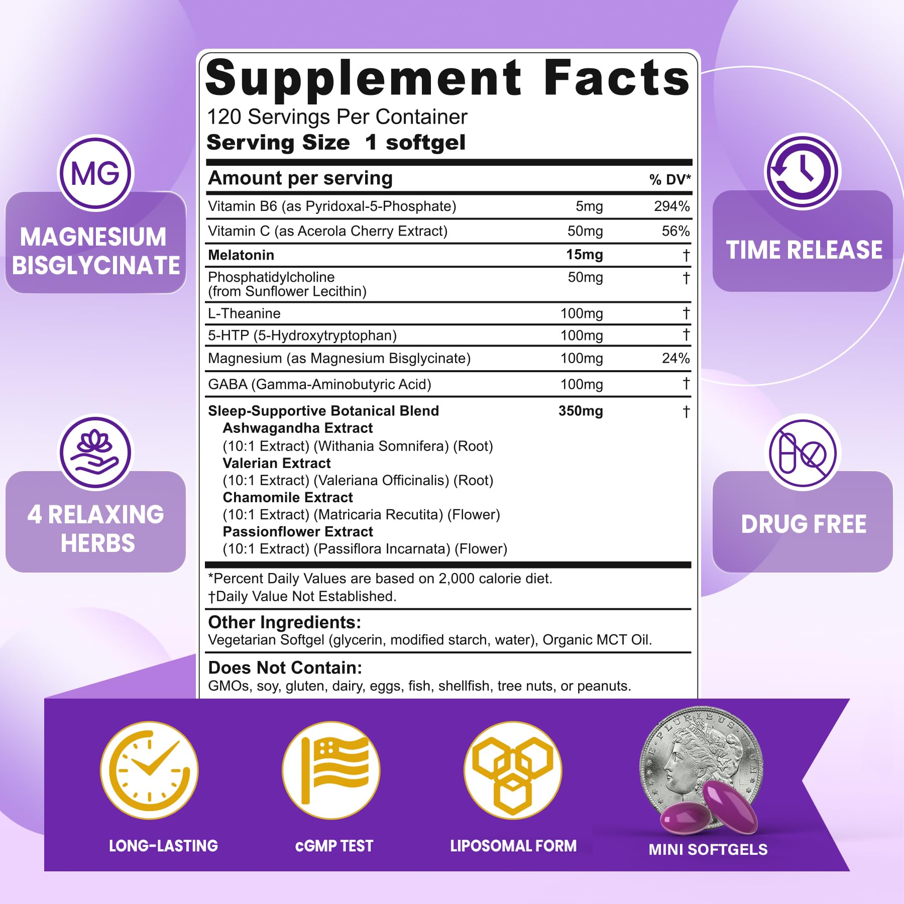 Nextdia Time-Release Melatonin Softgels demonstrate gradual release for longer-lasting rest support.