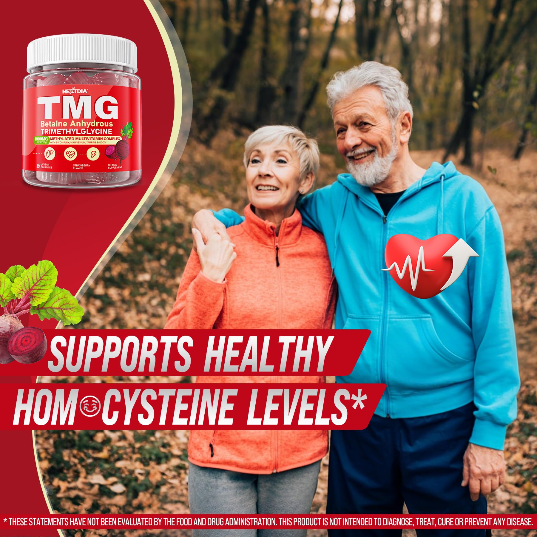 Nextdia TMG Gummies ingredients include magnesium and taurine for balance.