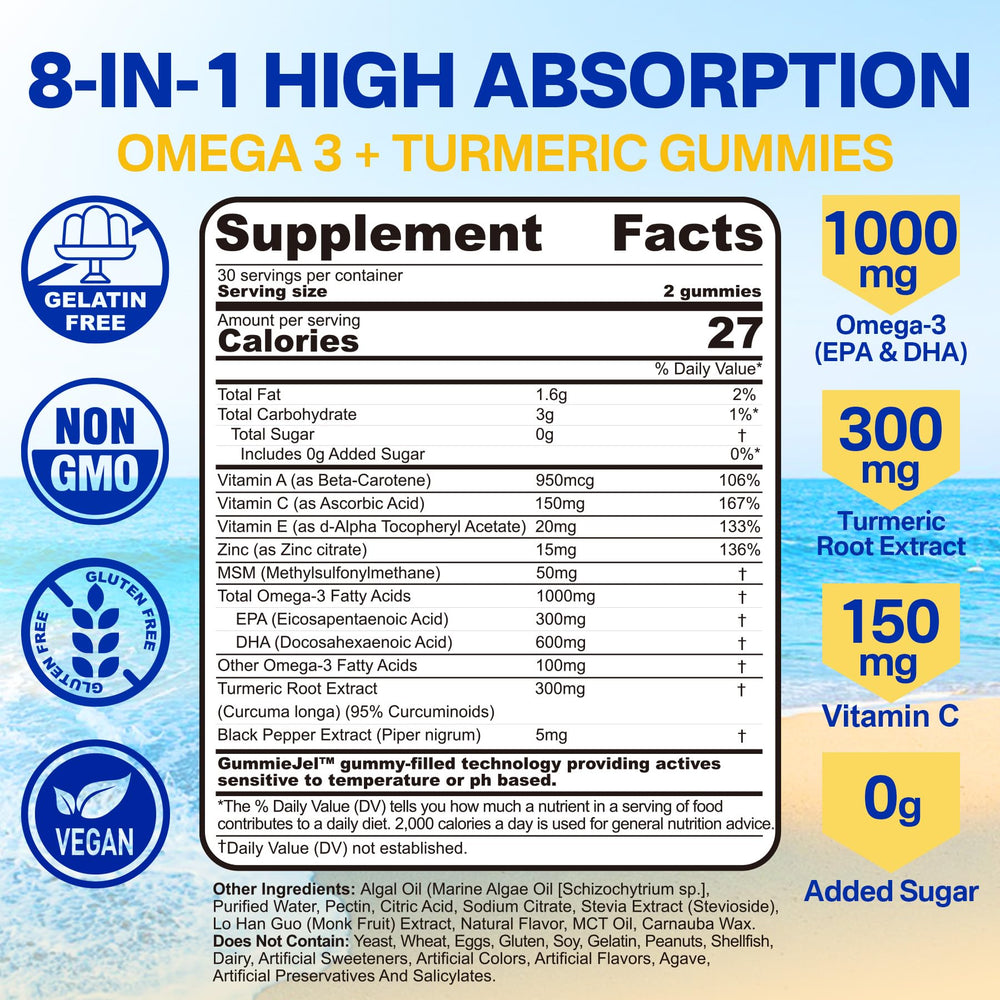 Nextdia vegan Omega-3 Gummies bottle label close-up with algae DHA and EPA