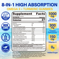 Nextdia vegan Omega-3 Gummies bottle label close-up with algae DHA and EPA