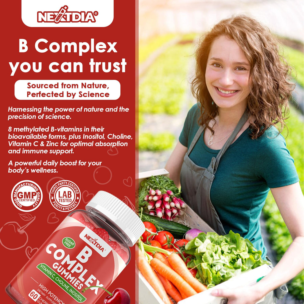 Nextdia Vitamin B Complex daily-use gummies for easy routine