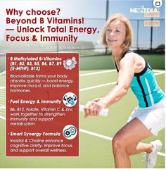 Nextdia label details emphasize B vitamins with C and zinc