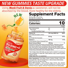 Nextdia Vitamin C + D3 + Zinc gummies ingredients close-up showing Acerola source.