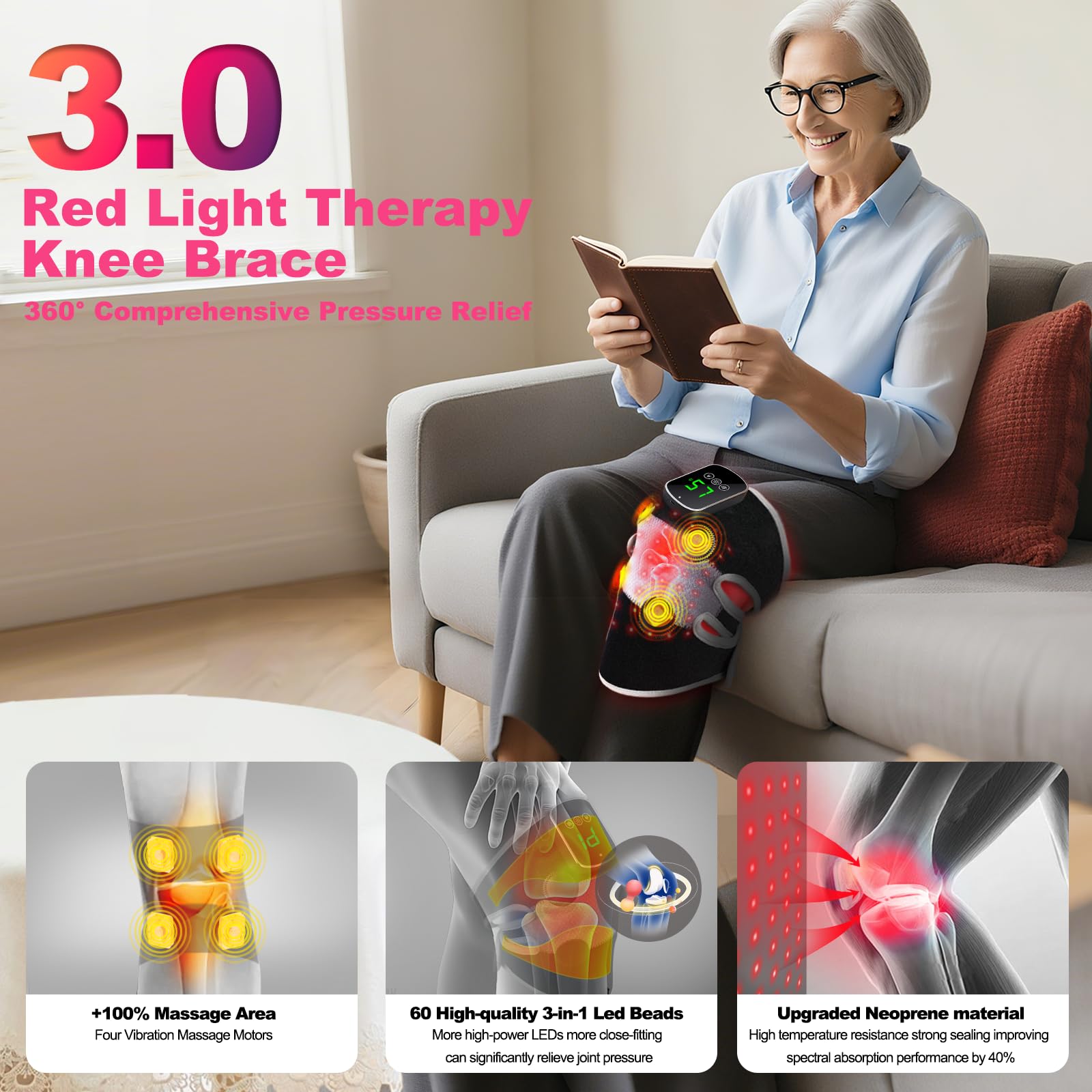 NGCES 5000mAh wireless battery enables portable knee therapy on the go.