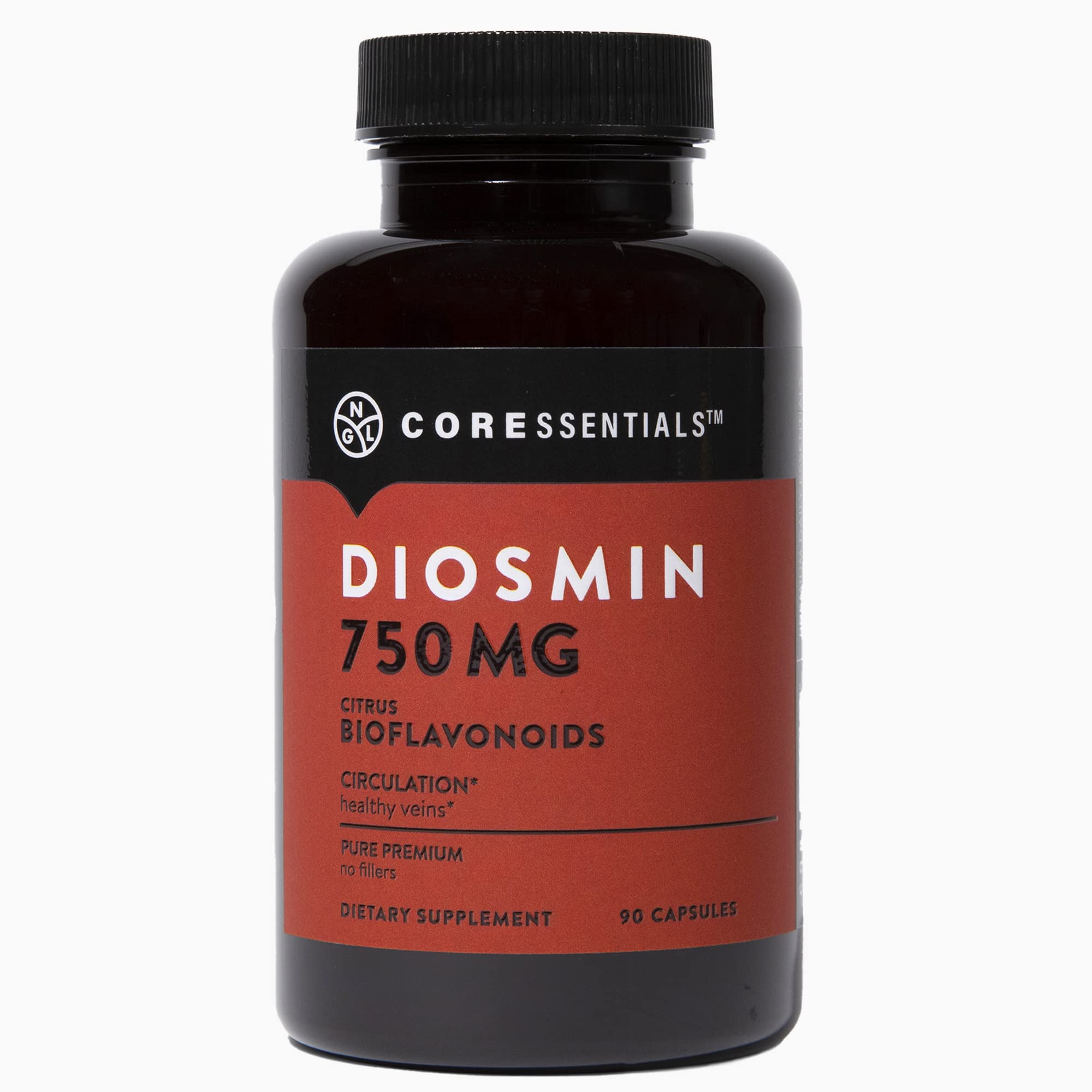 NGL Pure Diosmin 750 mg bottle front view for circulation support