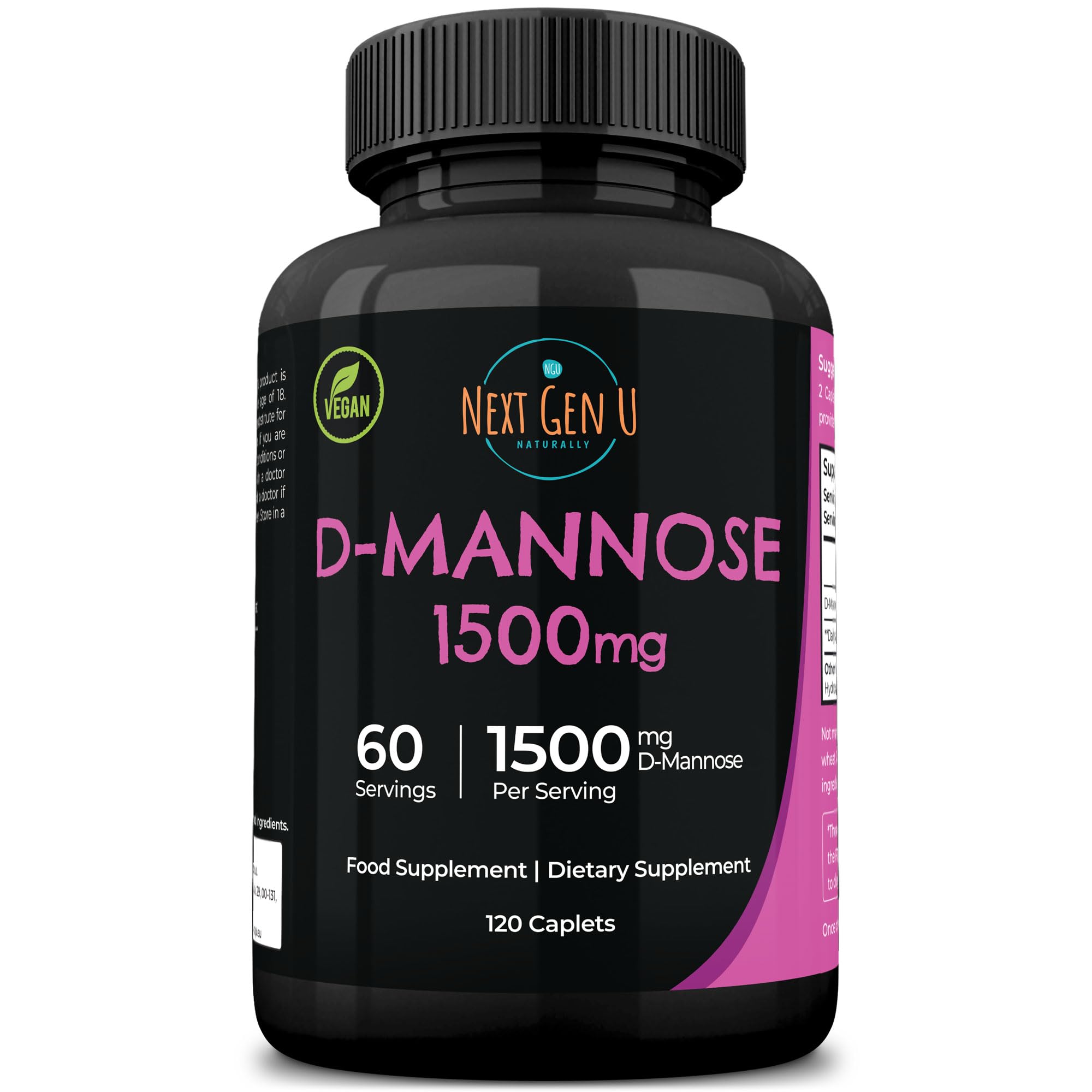 NGU Next Gen U D Mannose bottle caplets for daily urinary comfort