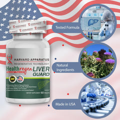 Closeup of NHDH Liver Guard tablets for easy daily use