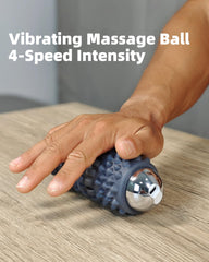 NHO vibrating ball used on feet for plantar fasciitis relief.