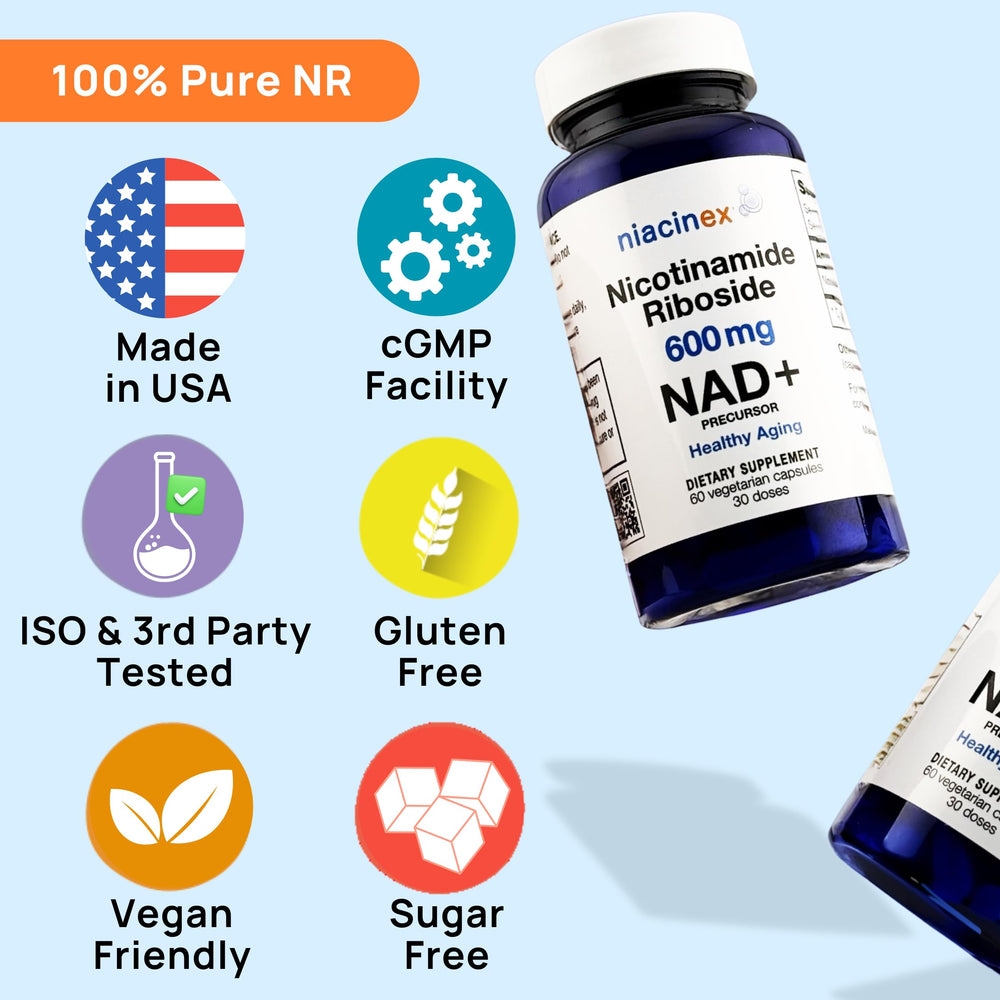 Niacinex NAD Plus purity label with batch CoA for transparency and trust