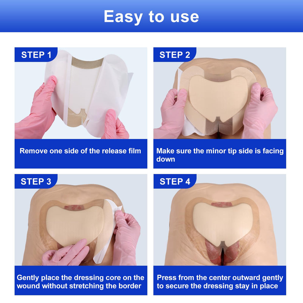 Niceful postoperative open wound care dressing for larger wounds
