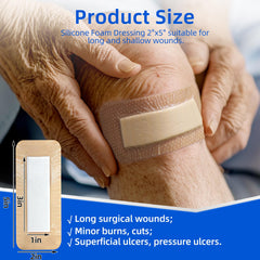 Niceful silicone foam dressing waterproof-breathable film protects while allowing vapor passage.