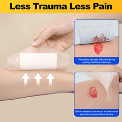 Niceful waterproof barrier with breathable film protects wounds during bathing.