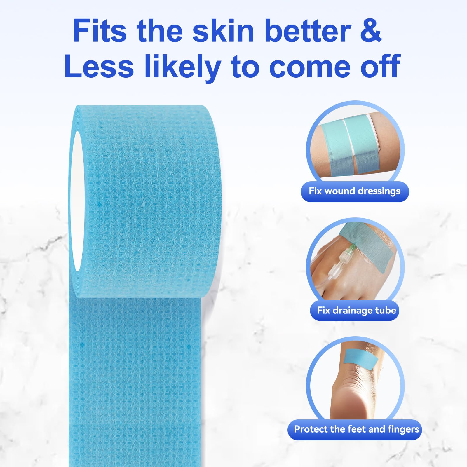 Niceful silicone medical tape is latex-free for gentle removal with no residue.