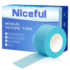 Niceful silicone tape on blue roll for wound care and secure adhesion.