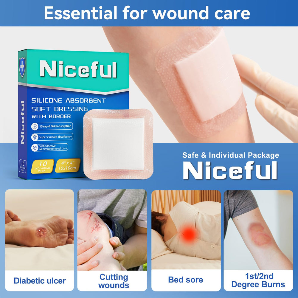 Niceful wound dressing with waterproof backing for reliable protection.