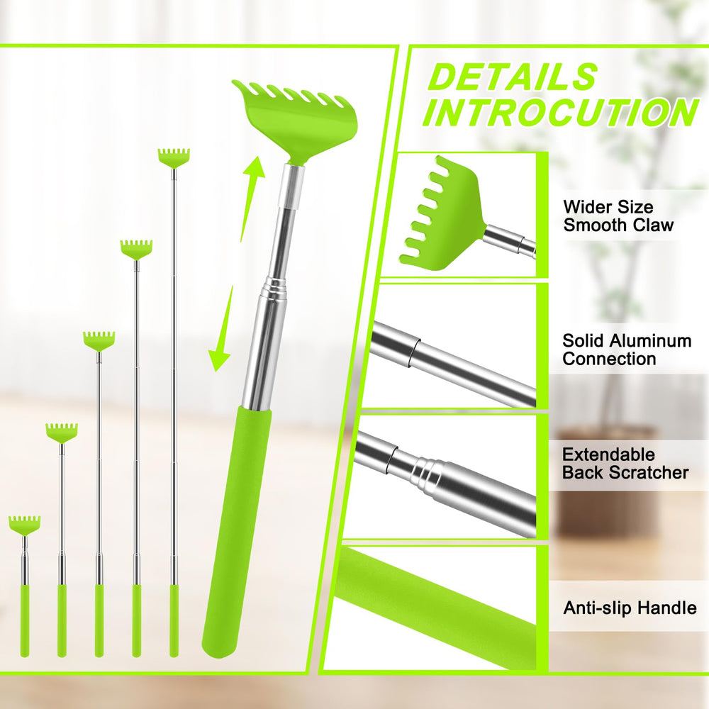 NICEMOVIC back scratcher extendable length 8 to 27 inches for flexible use