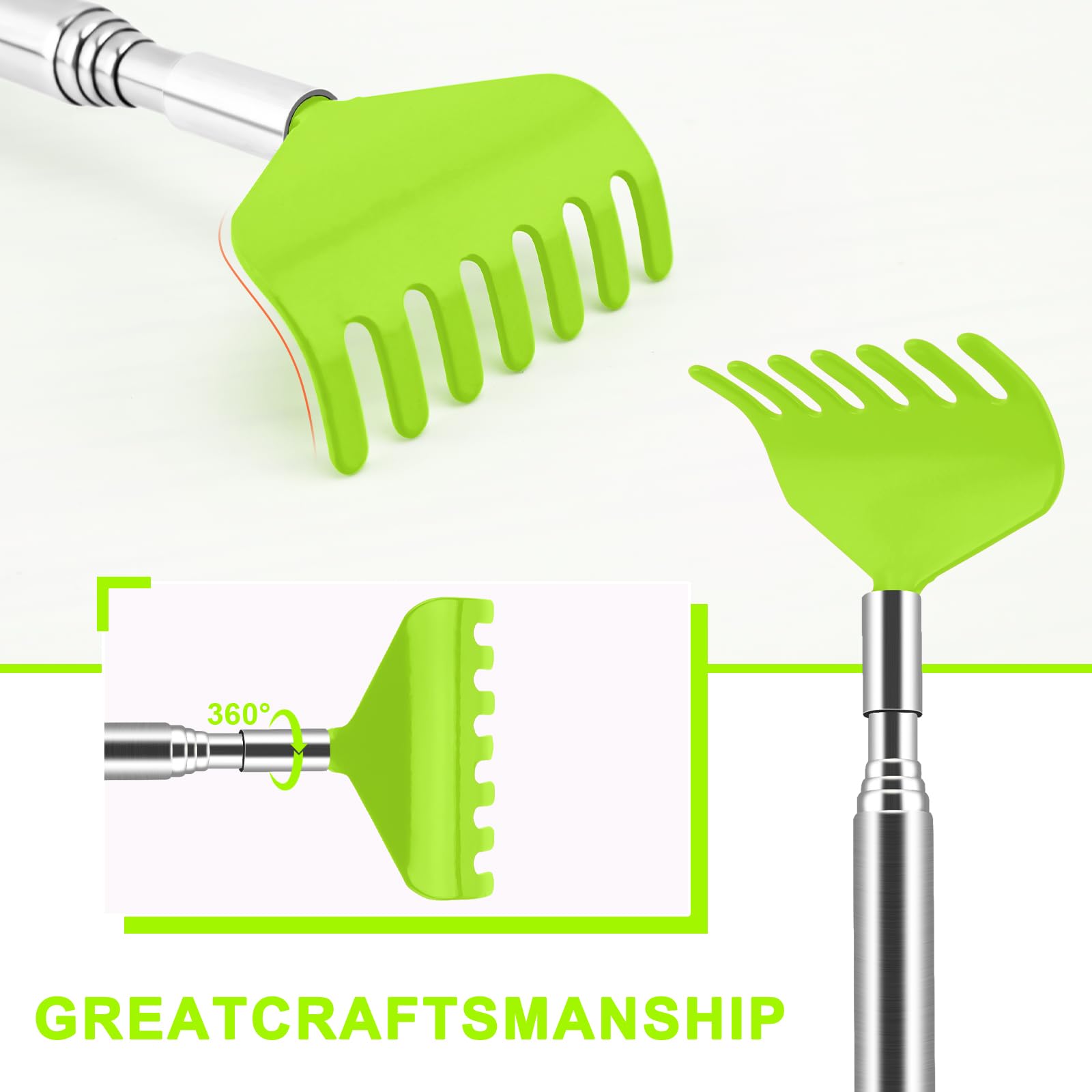 NICEMOVIC back scratcher stainless steel build for durable long-lasting use