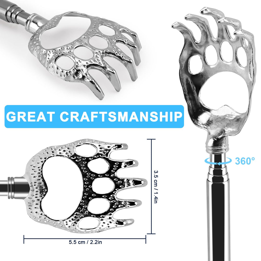 NICEMOVIC Bear Claw Back Scratcher in black finish with stainless steel