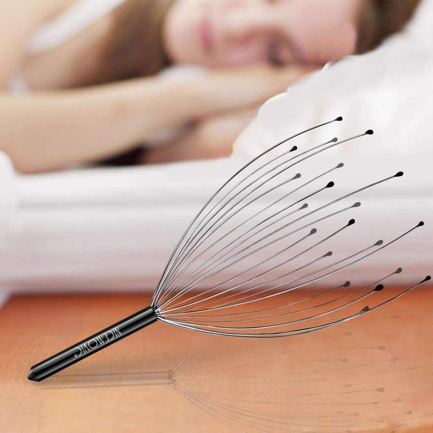 Durable metal core with soft flexible fingers on NICEMOVIC massager