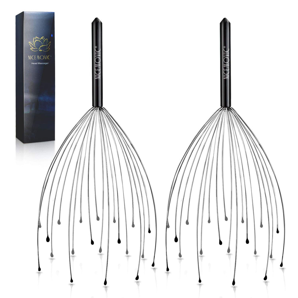 NICEMOVIC head scalp massager with 20 fingers closeup for relaxing scalp massage