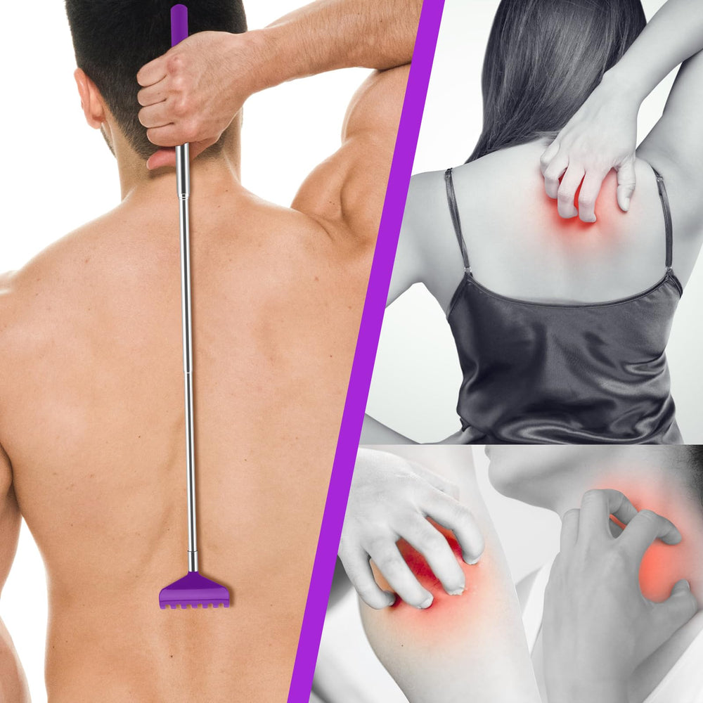 NICEMOVIC purple back scratcher with compact design for travel and gifting