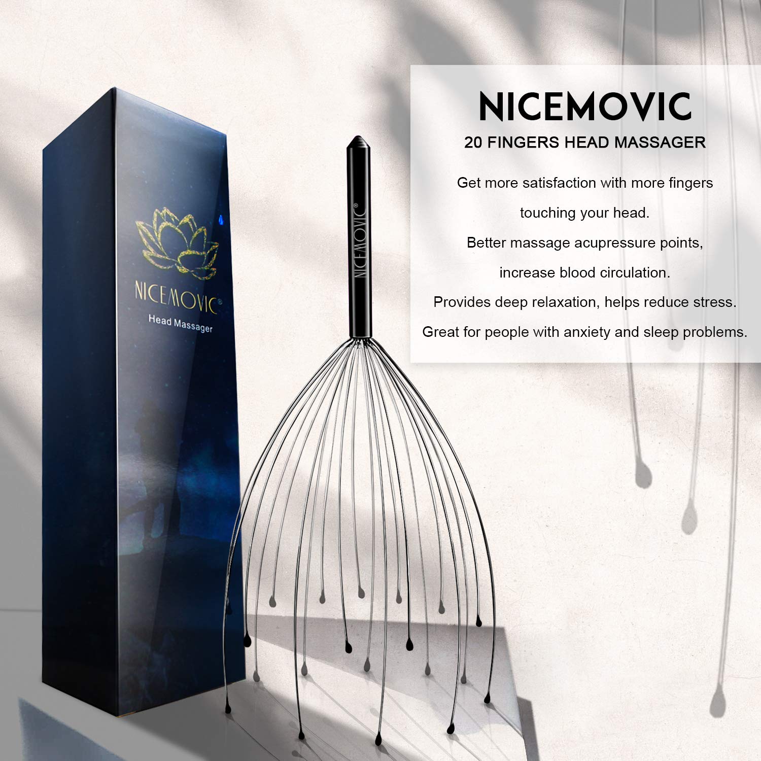 Two-pack NICEMOVIC massagers in a gift-ready package for stocking stuffers