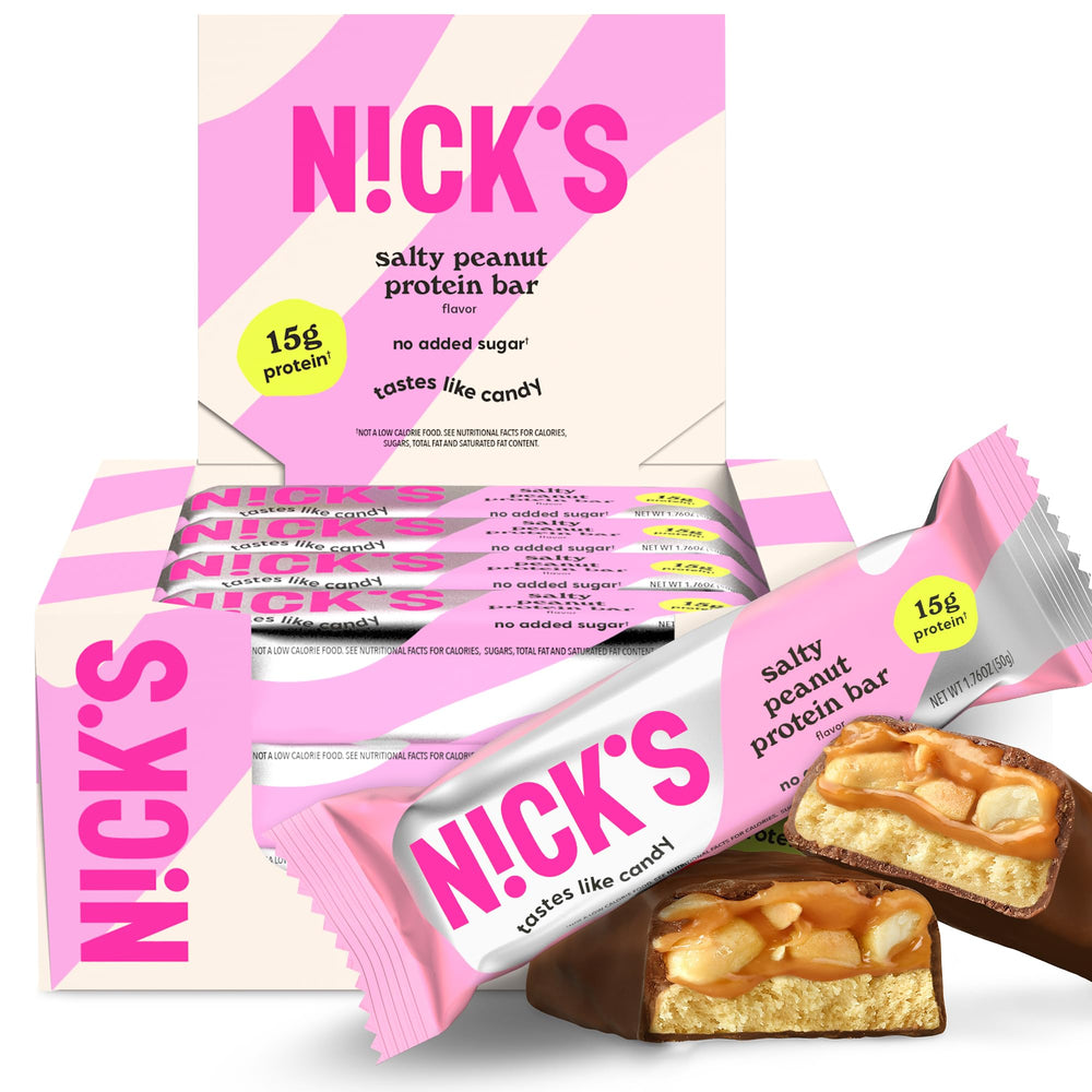 N!CK'S Chocolate Peanut protein bar multipack front view for easy on the go snacking