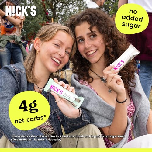 Nick’s Mint Chocolate Bar nutrition panel highlights 15g protein per bar.