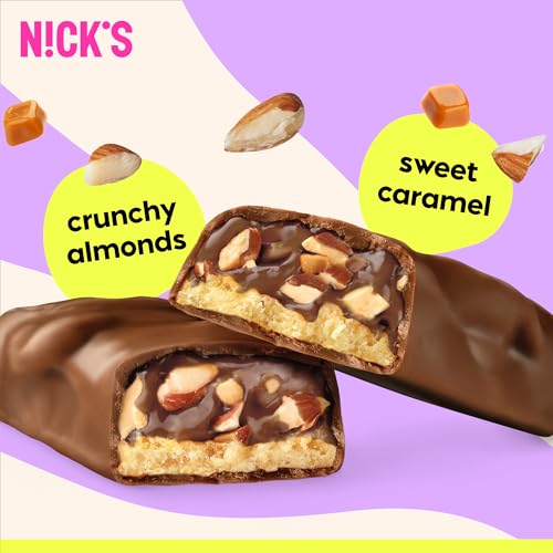 Nick's Protein Bars Chocolate in a gym bag ready for post-workout recovery.