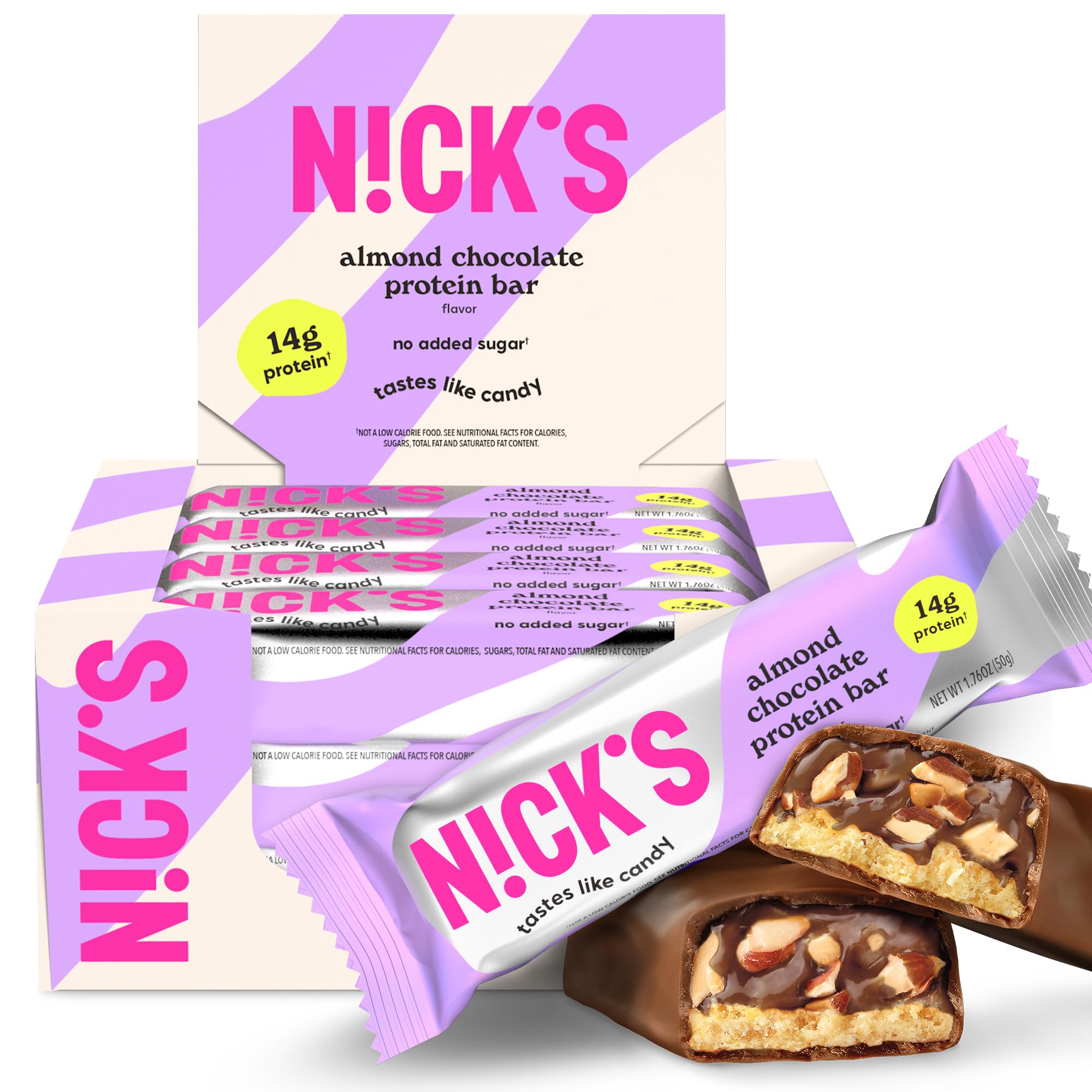 Nick's Protein Bars Chocolate pack shot for easy gym-day snacking and on-the-go energy.
