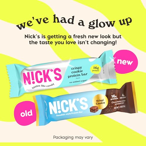 Nick's Protein Bars Crispy Cookie Chocolate multipack packaging for on-the-go