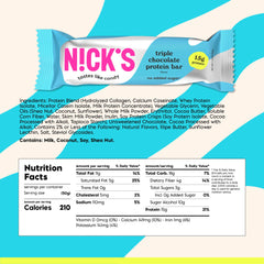 Nick’s Triple Chocolate bar close-up reveals creamy peanut butter texture.