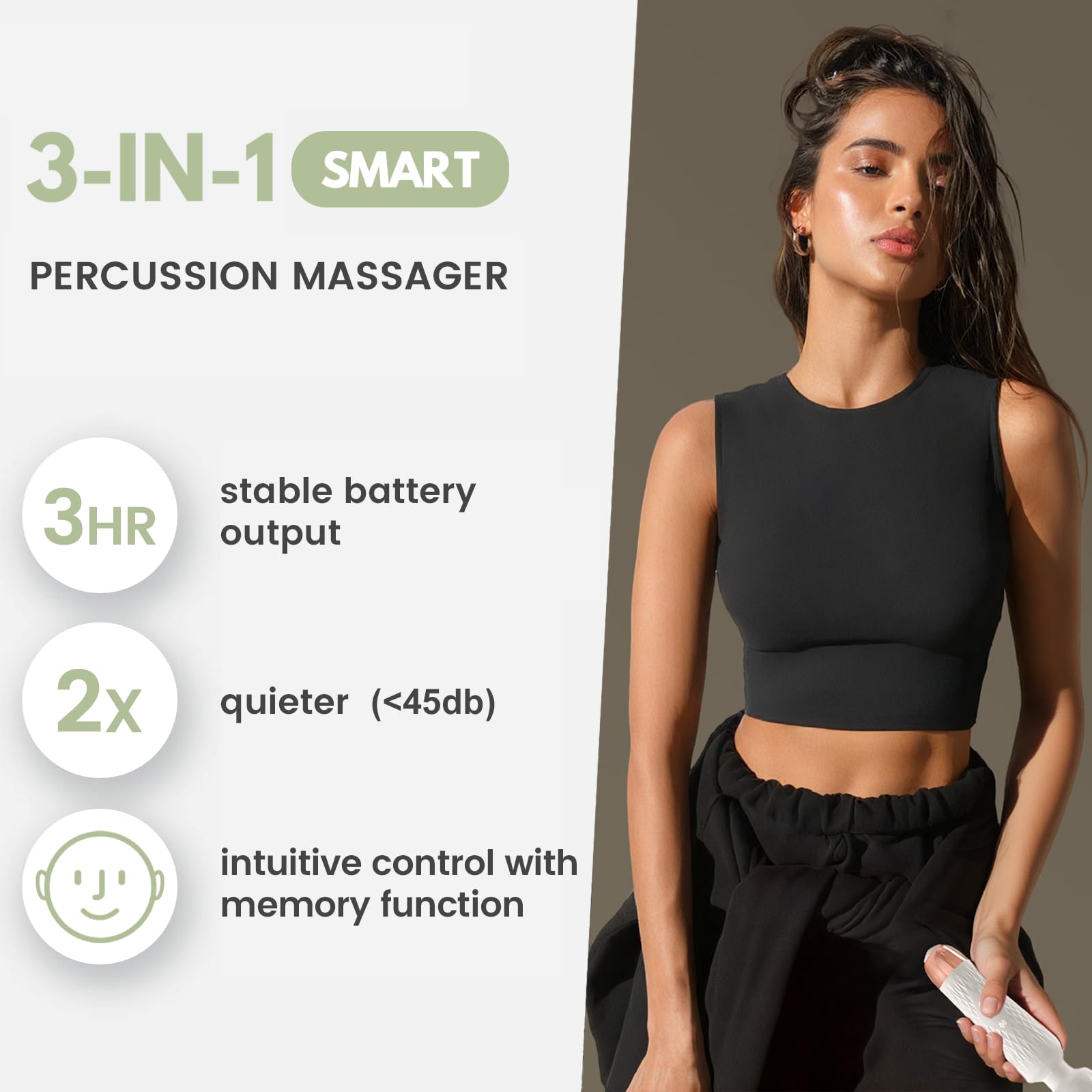 Niclove deep tissue massager offers 20 modes for customizable sessions.