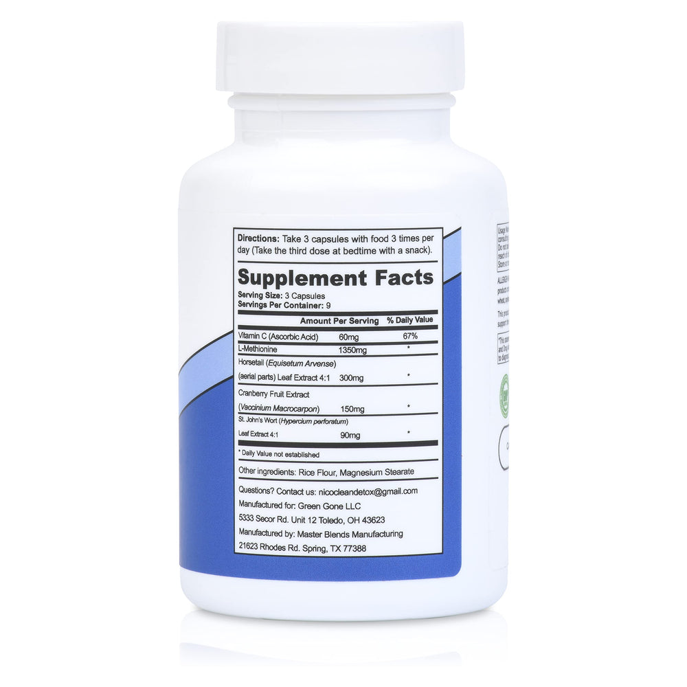 NICOCLEAN detox guide inside highlights diet recommendations for healthier routines