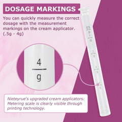 Nieteyrue comfort-design applicator with recessed tip eases insertion and reduces waste