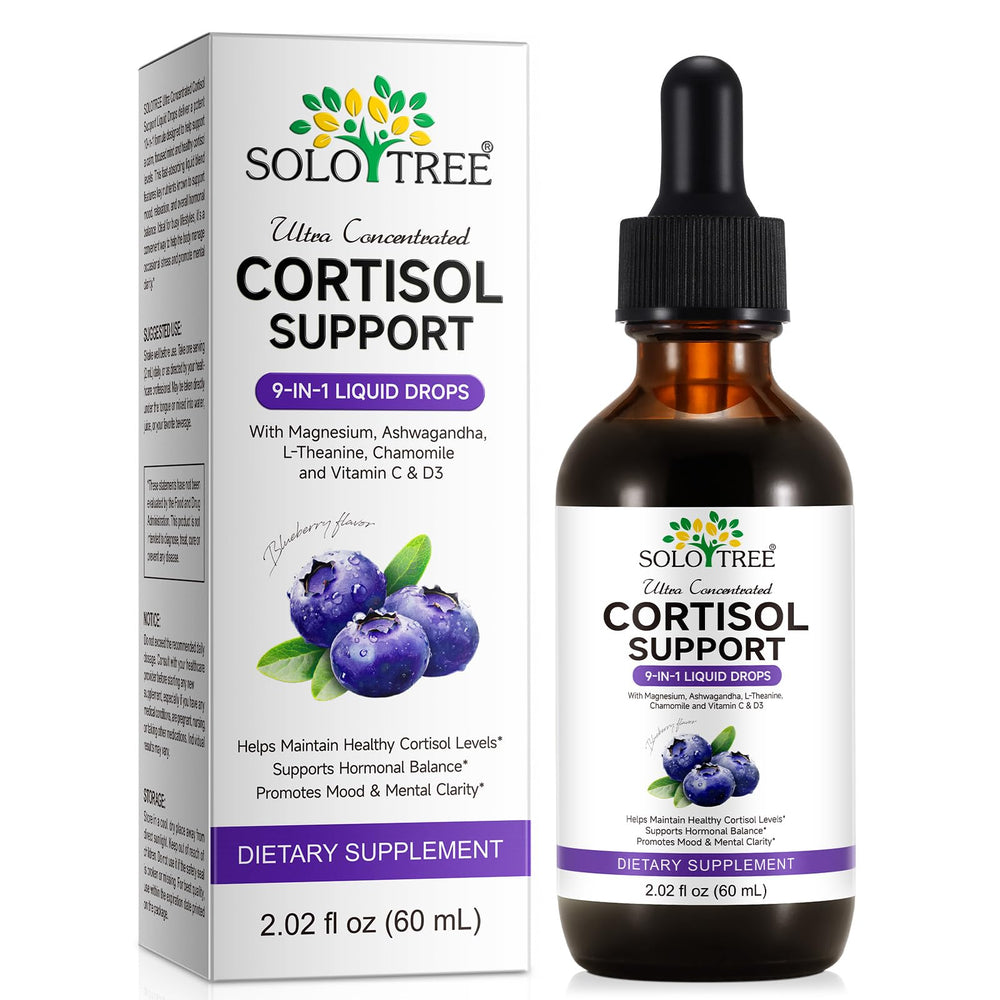 NIFEISHI cortisol drops in blueberry bottle support daily balance.