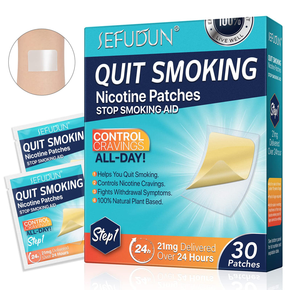 NIFEISHI quit-smoking-patches pack front view showing 30 patches for gradual quitting.