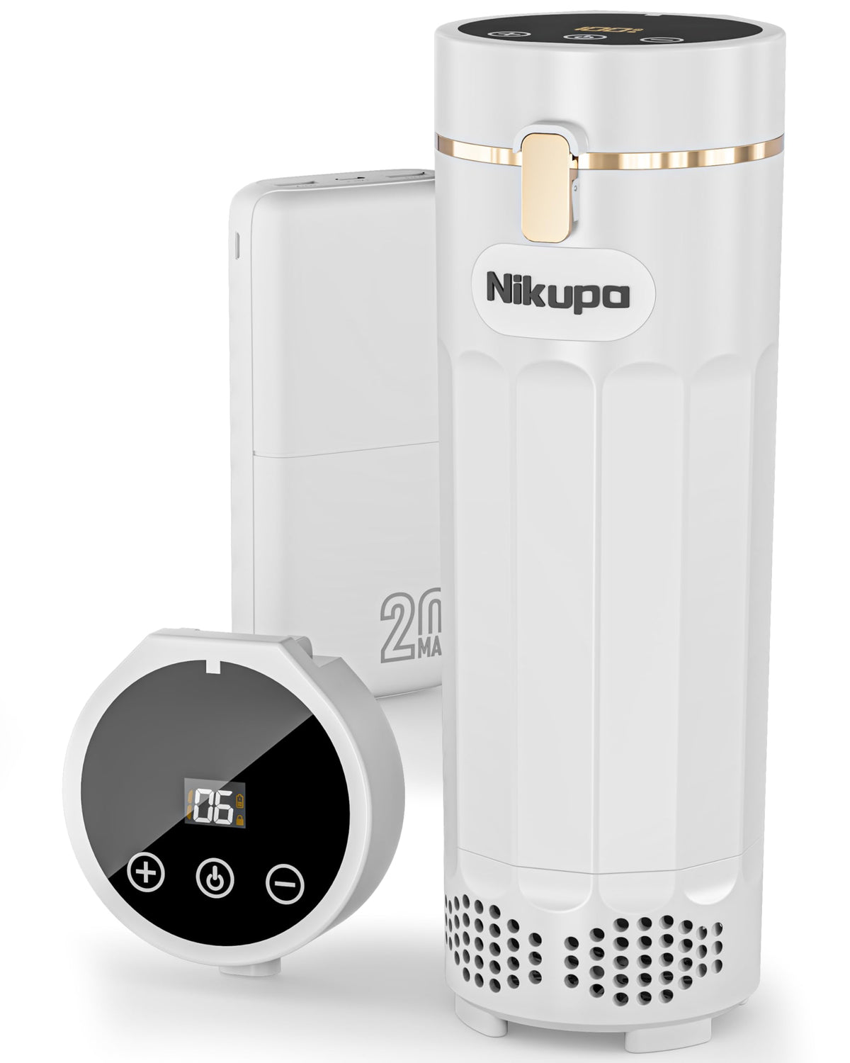 Nikupa insulin travel case front view, compact cooler ideal for meds on the go.