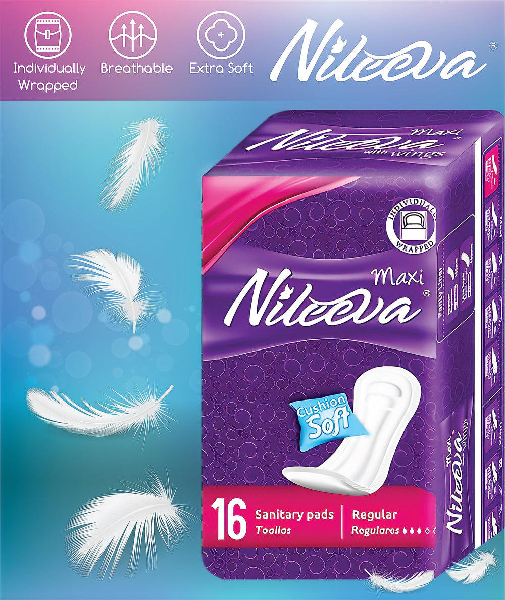 Nileeva Care Maxi pad anti-leak core keeps you dry throughout the day.