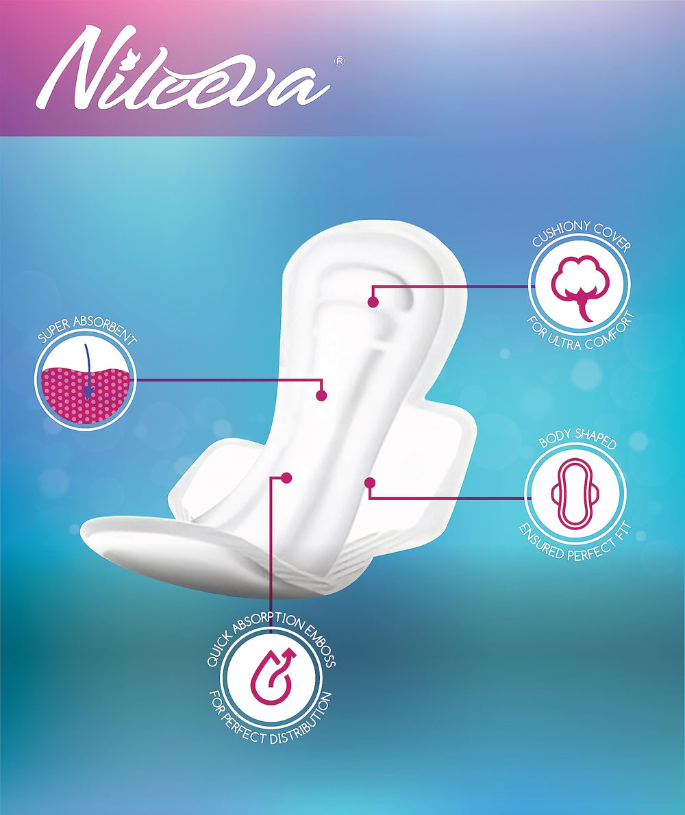 Nileeva Care Maxi bulk pack offers long-term value with 504 pads.