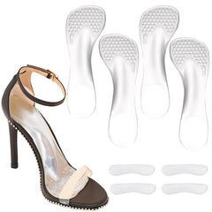 Niluks gel high heel insoles provide secure arch support for all-day comfort.