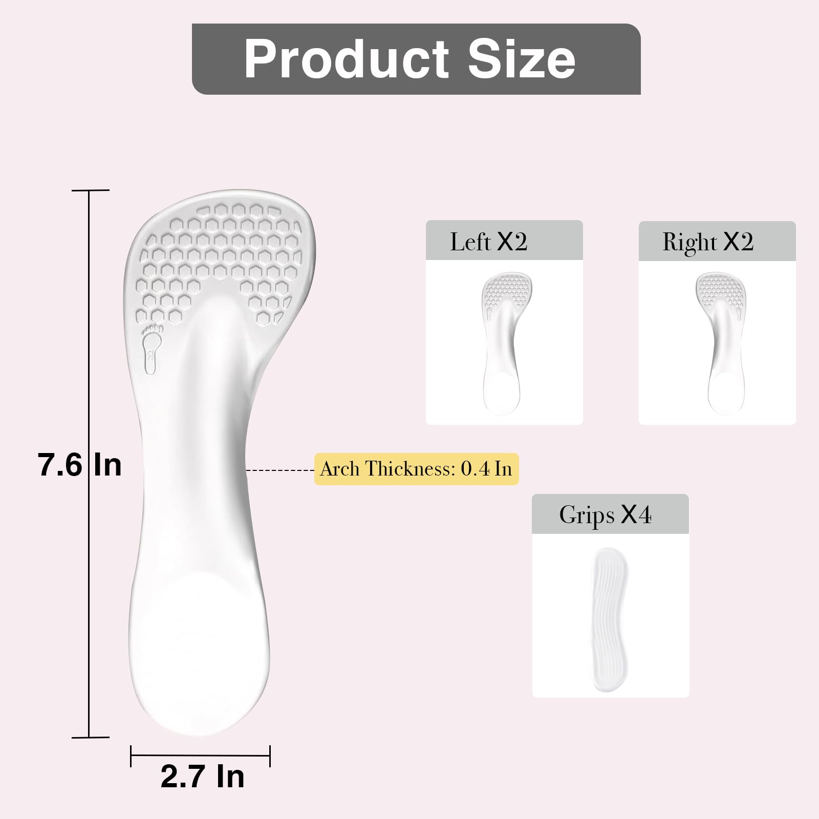 Niluks trimmable insoles fit Women’s 5–9 and Men’s 4.5–7.